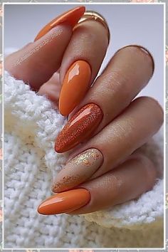 Fall Nails Almond Shape Long, Autumn Nails 2024, Cracked Nails, Fall Gel Nails, Nail Repair, Damaged Nails, Fall Nail Art