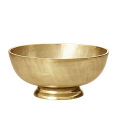 a gold bowl on a white background