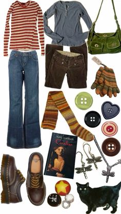 Coraline Aesthetic Clothes, Coraline Inspo Outfit, Coraline Themed Outfit, Coraline Outfit Inspiration, Coraline Core Outfits, Coraline Wardrobe, Coraline Outfit Ideas, Coraline Outfit Aesthetic, Coraline Aesthetic Outfit