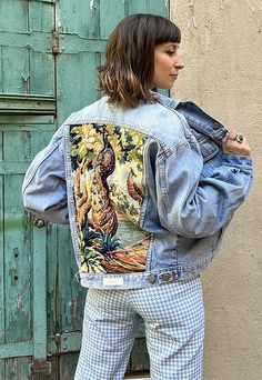 Upcycled jacket Peacocks (M/L) | frankie-shop Peacocks