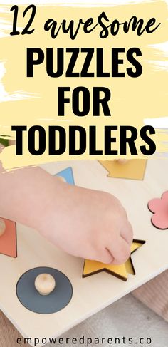 a child is playing with puzzles for toddlers