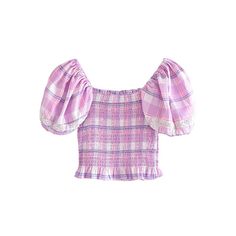 F00109735-103 Cheap Clothes Online, Short Blouses, Cheap Blouses, Ruffle Mini Skirt, Puff Sleeve Crop Top, Lace Outfit, Gingham Tops, Party Dress Long Sleeve, Design Square