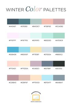 the color scheme for winter colors in different shades