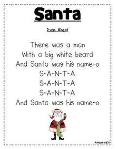 a christmas poem with santa claus and his name