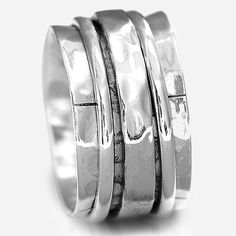 Material: Genuine Sterling Silver 92.5Ring size: Choose your sizeLength/wide: 15mmCondition: Brand new Moonstone Ring Sterling Silver, Historical Jewellery, Fidget Rings, Silver Spinner Rings, Spinner Ring, Wide Band Rings, Spinner Rings, Thumb Rings, Hammered Silver