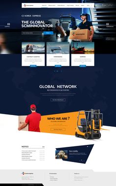 an image of a website page with different colors and layouts, including the words global network