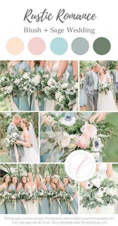 the wedding color scheme for rustic romance