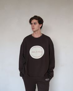 Premium unisex loungewear has arrived. Made sustainably in Turkey with 100% organic cotton. Female model wears size small, male model wears size large. Organic Cotton Crew Neck Sweatshirt For Loungewear, Brown Cotton Sweatshirt With Graphic Print, Oversized Brown Sweatshirt With Graphic Print, Brown Oversized Graphic Print Sweatshirt, Brown Cotton Graphic Print Sweatshirt, Brown Relaxed Fit Crew Neck Sweatshirt, Oversized Brown Graphic Print Sweatshirt, Brown Crew Neck Sweatshirt With Graphic Print, Brown Graphic Print Crew Neck Sweatshirt