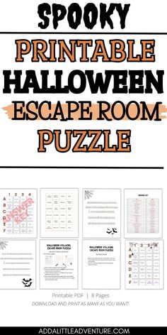 the spooky printable halloween escape room puzzle is an easy activity for kids