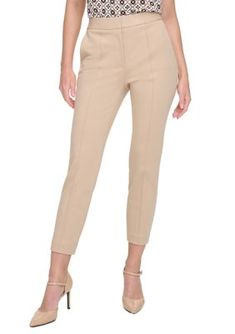 Fashioned in a slim silhouette, these ankle-length pants from Tommy Hilfiger add chic style to your wardrobe. | Tommy Hilfiger Women's Pintuck Slim Leg Ankle Pants, Sand, 4 Ankle Length Pants, Suit Separates, Tommy Hilfiger Women, Slim Leg, Pin Tucks, Ankle Pants, Slim Legs, Ankle Length, Chic Style