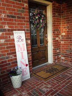 a welcome mat on the front porch of a house