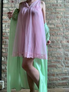 Green Spring Sleepwear For Bedtime, Green Sleepwear For Spring Sleepover, Green Summer Nightgown, Green Spring Sleepwear For Sleepover, Green Summer Nightgown For Sleep, Green Summer Nightgown For Sleepover, Spring Sleepwear With Lace Trim, Spring Sleepwear With Lace Trim For Sleepover, Spring Sleep Dresses With Lace Trim