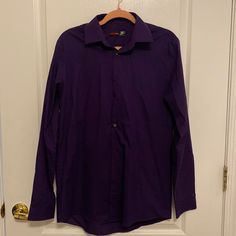 Mens Jf Slim Fit Dress Shirt Size Medium 15-15 1/2 34-35 All Orders Ship Next Business Day! Condition: Great Condition/No Holes/No Stains/No Pilling/No Fade Never Worn! Material: 55%Cotton 45%Polyester Dark Purple Dress Shirt Size Medium 15-15 1/2 34-35 Great Shirt! Never Worn! Excellent Condition! Smoke Free And Pet Free Home! Purple Long Sleeve Dress Shirt For Business Casual, Slim Fit Purple Business Shirt, Purple Slim Fit Shirt For Business, Purple Slim Fit Business Shirt, Purple Slim Fit Long Sleeve Dress Shirt, Purple Long Sleeve Shirt For Business Casual, Purple Fitted Top For Semi-formal Occasions, Fitted Purple Top For Semi-formal Occasions, Fitted Purple Business Top