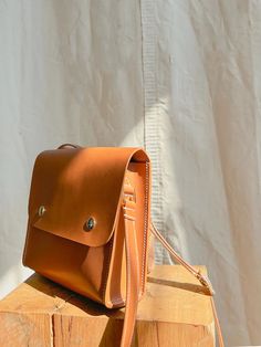 Otley Bag Saddle Italian Vegetables, Custom Strap, Small Notebook, Saddle Leather, Quiet Luxury, Military Inspired, Brass Buckle, Vegetable Tanned Leather, Leather Goods