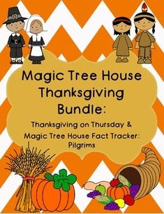 a thanksgiving themed book with the title magic tree house thanksgiving bundle