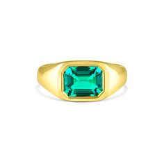 A beautiful heirloom and statement piece. The stone can be modified to be any stone or diamond. This ring features a 2 carat emerald cut emerald. We can source lab or natural. Emerald Signet Ring, The 12 Days Of Christmas, Christmas Promotion, No Code, 12 Days Of Christmas, 2 Carat, Ring Size 7, Signet Ring, 12 Days