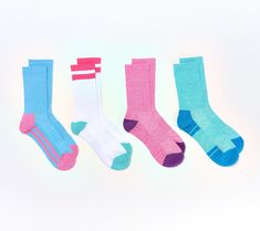 Freshen up those everyday staples with this set of crew-length athletic socks. From Complliments. Cheap Pink Sports Socks, Comfortable No-show Spring Socks, Sporty Lightweight No-show Socks, Sporty Multicolor Cotton Socks, Blue Non-slip Sporty Socks, Athletic Socks, Socks For Sale, Crew Socks, Fashion Accessories