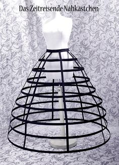 Long hoop skirt cage hoop skirt Crinoline Victorian made | Etsy Cage Hoop Skirt, Victorian Couture, Alice By Heart, Cage Skirt, Trash Fashion, Hoop Dress, Midnight Masquerade