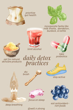 Although our bodies have an incredibly efficient detox system built in, the onslaught of toxins we are exposed to on a daily basis is increasing rapidly. Our individual chemical exposures, diet, medications, lifestyle, environment and a multitude of other things determine the level of toxic body burden, and therefore how efficiently our body is able to detox. Here's a few daily detox practices to help your body eliminate unwanted toxins . . . How To Detox Your Body From Toxins, Detoxing Your Body From Toxins, Body Regeneration, Holistic Diet, Healthy Hormones, Detox Tips, No Pain No Gain, Holistic Therapies