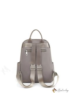 BirdinBag - Efficient and Stylish Minimalist Backpack Modern Backpack Bag, Rectangular Solid Backpack With Zipper Closure, Gray Rectangular Backpack With Zipper, Gray Rectangular Backpack With Zipper Closure, Gray Standard Backpack With Zipper Closure, Gray Shoulder Backpack With Adjustable Strap, Gray Softback Backpack With Adjustable Strap, Gray Softback Bags With Zipper Closure, Gray Softback Bag With Zipper Closure