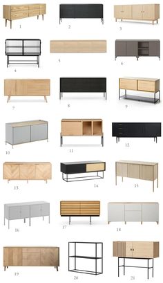 the different types of furniture are shown in this diagram, and each is labeled with their own name