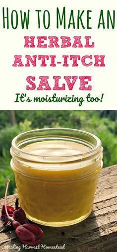 Do bug bites have you scratching? Or maybe you suffer from dry, itchy skin? This herbal anti-itch salve is so easy to make. It's soothing, anti-inflammatory, and smells wonderful. Click through to find out how to make a natural herbal anti-itch salve you'll love! Salve Recipes, Herbal Salves, Dry Itchy Skin, Anti Itch, Natural Healing Remedies, Diy Remedies, Natural Therapy, Natural Care, Homemade Remedies