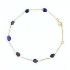 18K Yellow Gold Bracelet Blue Sapphire Bracelet Women's Bridal Wedding Jewelry  | eBay Blue Sapphire Bracelet, Christmas Gifts For Wife, Wedding Bridal Jewellery, Yellow Gold Bracelet, Sapphire Bracelet, Natural Sapphire, Fine Jewellery Earrings, Blue Bracelet, Gifts For Wife