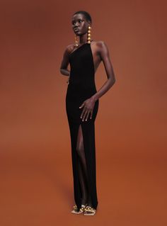 The Petch Maxi Dress in Black – Solace London US Solace London, Body Conscious, Mermaid Formal Dress, Medium Weight, Outfit Sets, One Shoulder, Split, Jumpsuit, Maxi Dress