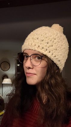 Womens size large white beanie with the cutest white pom pom on top. Perfect for a snowy day to keep your ears warm. Super soft and cozy. Made with alpaca yarn that I sourced locally to me. Cute White Soft Knit Beanie, Cute White Winter Beanie, Cream Crochet Winter Hat With Soft Knit, Winter Cream Crochet Hat With Soft Knit, Cream Soft Knit Crochet Hat For Winter, Warm Cozy Crochet Hat, Cozy Warm Crochet Hat, White Warm Beanie One Size Fits Most, White Hand Knitted Hat For Fall