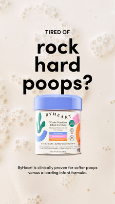 a jar of rock hard poops sitting on top of a white surface with bubbles