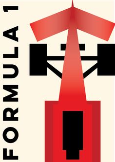 a red and black poster with the words formula written on it