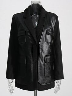 Washing instructions: Dry Clean Composition: Cotton, Polyester Designer Style ID: GC43213480 Black Faux Leather Jacket, Faux Leather Jacket, Designer Style, Faux Leather Jackets, Shoe Sale, Jacket Dress, Must Haves, Faux Leather, Jackets & Coats