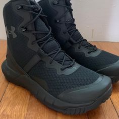 Nwot Never Worn! Women’s Under Armor Micro G Valsetz Tactical Boot/Sneaker. Lightweight Synthetic Leather And Textile Upper Is Durable And Breathable. Pull Loops On Heel And Tongue For Easy On/Off. Anti-Fatigue With Shock Absorbing Foam. Size 7 1/2, 8”. Sports High-top Hiking Boots With Branded Insole, Under Armour Black Boots With Round Toe, Combat Boots With Vibram Sole For Sports, Under Armour Tactical Boots With Round Toe, Under Armour Tactical Hiking Boots For Outdoor Activities, Under Armour Tactical Hiking Boots For Outdoor, Under Armour Tactical Boots For Outdoor Work, Under Armour Tactical Waterproof Boots, Under Armour Tactical Hiking Boots