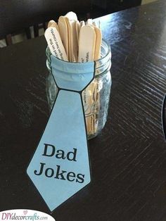 a father's day gift in a mason jar with spoons and utensils