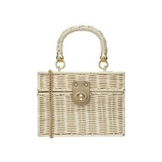 Petunia Rattan Box Bags - 3 Colors. Elegant box rattan bag with top handle and golden hardware and shoulder chain. Vintage style and timelessly lovable. SIZE: L19 cm x H14cm x D7cm Gender: WOMENItem Type: Handbags, Shoulder BagShape: Box, FlapMain Material: Straw RattanLining Material: PolyesterInterior: Interior Slot PocketHardness: HARDClosure Type: Hasp Cotton Handbag, Straw Handbags, Rattan Bag, Straw Bags, Shoulder Chain, Boho Bag, Types Of Bag, Small Purse, Lady Dior Bag