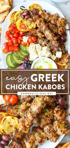 GREEK CHICKEN KABOBS Chicken Kabobs On The Grill, Kabobs On The Grill, Best Marinade, Greek Chicken Kabobs, Greek Marinated Chicken, Marinated Olives, Healthy Grilling Recipes, Kabob Recipes, Chicken Kabobs