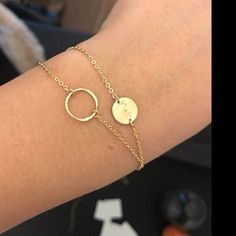 Everyday Symbolic Bracelets, Gold Circle Bracelets For Everyday, 14k Gold Filled Round Bracelets As Gift, Dainty Round Jewelry For Friendship, Dainty Adjustable Circle Bracelets, Minimalist Round Bracelets For Friendship, Adjustable Dainty Circle Bracelets, Minimalist Infinity Bracelet As A Gift, Minimalist Infinity Bracelets As Gift