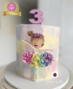 Baby Cake Design, Rapunzel Birthday Cake, Fondant Cake Tutorial, Disney Themed Cakes, Ballet Cakes, Fairy Birthday Cake, Ballerina Cake, Unique Birthday Cakes, Ballerina Cakes