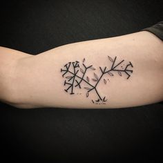 a tattoo on the arm of a person