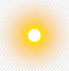 an orange and yellow sun on a transparent background, with only one light visible in the center