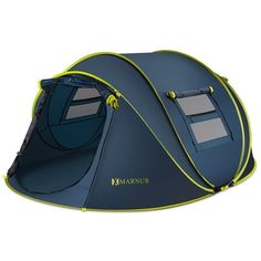 Why Choose MARNUR Outdoor Automatic Instant Pop-Up Camping Tent 4 Person? There is no need to attach any additional components, poles, or covers to assemble! Just Throw it, and it will Pop Up! Family camping has never been this easy. Open on both ends. The bottom is made of a durable tarp material for easy cleaning. Easy assembly....just unzip from the carrying case, unlatch the strap and it pops up on its own. Specifications: Brand: MARNUR Sport Type: Camping & Hiking Occupancy: 4 Person Design Huge Door, Camp Tent, Instant Tent, Camping Must Haves, 4 Person Tent, Inner Tent, Tent Fabric, Waterproof Tent, Tent Stakes