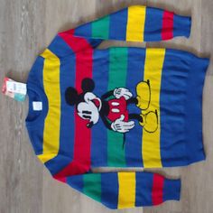 Size: L (Youth Kids) Shoulder To Hem: 24" Pit To Pit: 17.5" Condition: Nwt, No Rips, No Stains, From Smoke Free Home. Flat Lay Measurements. Ships Within 24 Hrs Except Weekends! I Love Offers! Retro Winter Tops With Cartoon Print, Blue Long Sleeve Top With Mickey Mouse, Blue Long Sleeve Disney Top, Cute Multicolor Mickey Mouse Tops, Fun Blue Tops For Winter, Playful Mickey Mouse Top For Winter, Playful Mickey Mouse Winter Tops, Playful Mickey Mouse Winter Top, Playful Blue Mickey Mouse Top