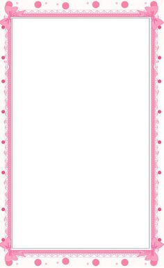 a pink frame with polka dots on it