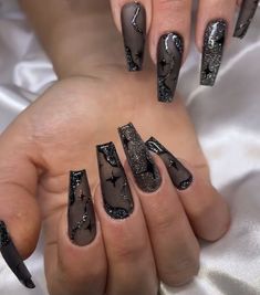 Art Designs Ideas, Black Acrylic Nails, Grunge Nails, Man Hat, Fire Nails, Funky Nails