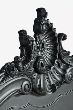 an intricately designed metal sculpture on display