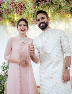 WhatsApp on 9496803123 to customise your handcrafted designer bridal wear with us online. Book your appointment today. We do ship internationally. (Pics for reference) Outfit For Marriage Function, Baptism Dress For Mom Kerala, Bethrotal Dress, New Model Churidar Designs, Churidar Designs Latest, Baptism Dress For Mom, Christian Bridal Saree, Combination Dresses