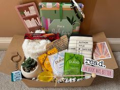 a box filled with lots of different items