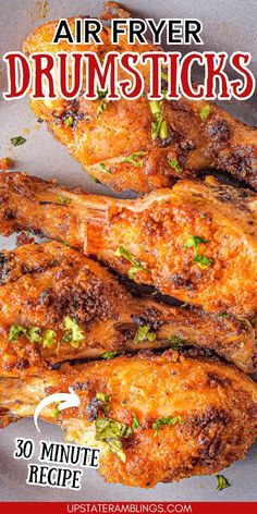 Air Fryer Drumsticks Chicken Drumsticks In Air Fryer Recipes, Chicken Drums In Air Fryer, Airfryer Drumsticks Recipe, Crispy Skin Chicken Drumsticks, Best Air Fryer Drumsticks, Air Fryer Chicken Legs Recipes Healthy, Chicken Legs Airfryer, Air Frying Chicken Drumsticks, Crispy Air Fryer Chicken Legs Recipes