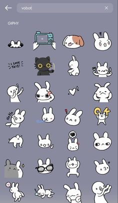 the sticker sheet is filled with various cartoon animals and other things that are drawn on it