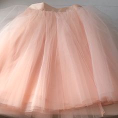 Exact Item - Never Worn - Https://Www.Space46boutique.Com/Products/The-Wendy-Tulle-Skirt-Blush-22-Length Long Tule Skirt, Elegant Pink Petticoat For Spring, Pink Stretch Full Skirt, Feminine Full Tulle Skirt, Feminine Peach Skirt For Spring, Pink Lined Petticoat For Spring, Summer Party Peach Skirt, Chic Pink Wedding Skirt, Feminine Tulle Lined Skirt